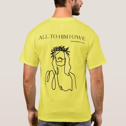 Jezus betaalde alles, zwart T-shirt met print (Achterkant)