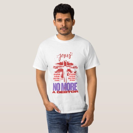 Jezus betaalde de prijs t-shirt (Voorkant volledig)