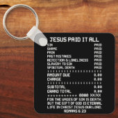 Jezus betaalde het alle christendom Christelijke B Sleutelhanger (Voorkant)