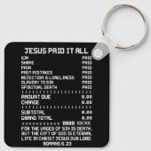 Jezus betaalde het alle christendom Christelijke B Sleutelhanger (Achterkant)