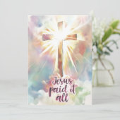 Jezus betaalde het allemaal Christelijke hymne Paa (Staand voorkant)