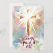 Jezus betaalde het allemaal Christelijke hymne Paa (Voorkant / Achterkant)