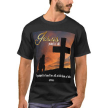 Jezus betaalde het allemaal donkere T-shirt