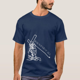 Jezus betaalde het allemaal, wit gedrukt T-shirt