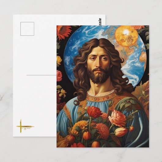 *~* Jezus Betrokken Universum Aarde AP50 Kosmisch Briefkaart (Voorkant / Achterkant)