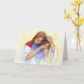 "Jezus bevalt ons." Wenskaart Kaart (Gele Bloem)