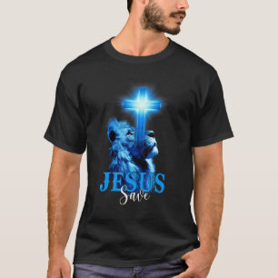 Jezus bewaart Bijbelscripts Christelijke lion cr T-shirt