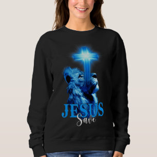 Jezus bewaart Bijbelscripts Christelijke lion cr Trui