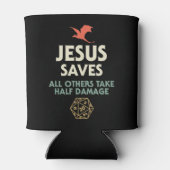 Jezus bewaart DM Dragon D20 Dice Gift RPG Role Pla Blikjeskoeler (Achterkant)