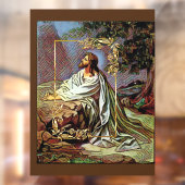 Jezus Bidden in de tuin Venster Cling Raamsticker (Vel 2)