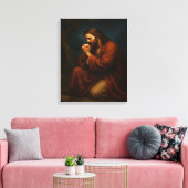 Jezus Bidden in Gethsemane™ LDS Canvas Muurkunst (Insitu (Woonkamer))