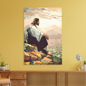 Jezus Bidden voor Jeruzalem Canvas Afdruk (Insitu (Woonkamer))