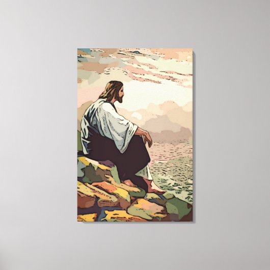 Jezus Bidden voor Jeruzalem Canvas Afdruk (Voorkant)