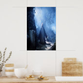 Jezus bidt aan zijn vader op de berg poster (Keuken)