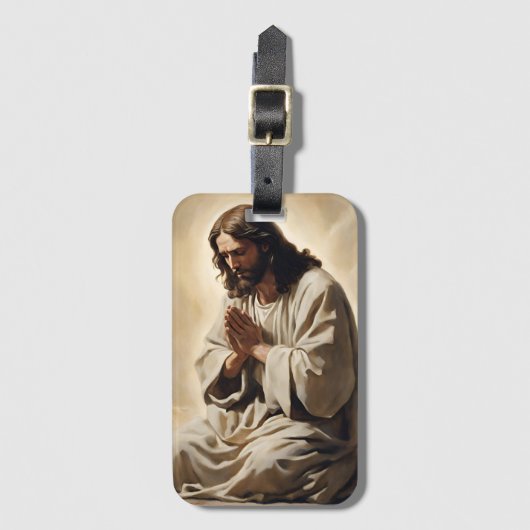 Jezus bidt Bagagelabel (Voorkant (verticaal))