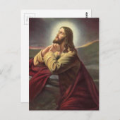 Jezus bidt briefkaart (Voorkant / Achterkant)