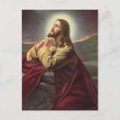 Jezus bidt briefkaart (Voorkant)