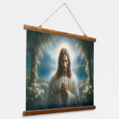 Jezus bidt hangend wandkleed (Gebogen)
