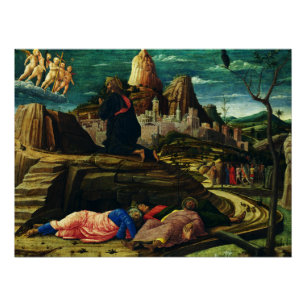 Jezus bidt in de Hof van Gethsemane Perfect Poster