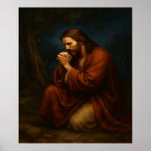 Jezus bidt in Gethsemane™ LDS Wall Art Poster (Voorkant)
