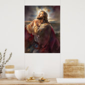 Jezus bidt in het park poster (Keuken)