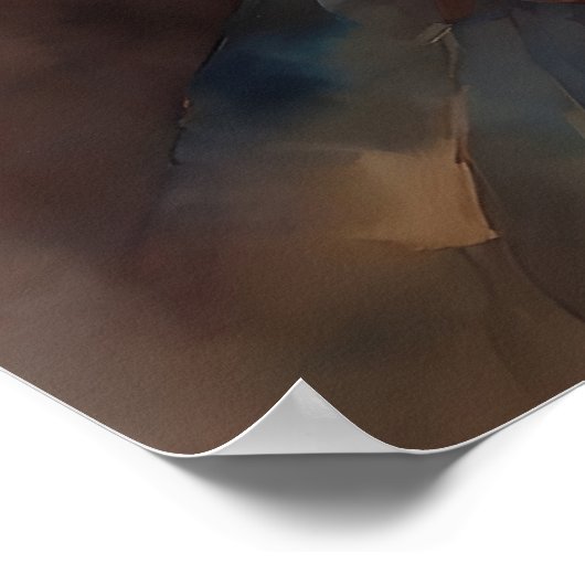 Jezus bidt in het park poster (Hoek)