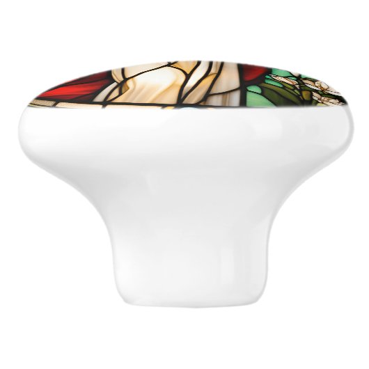 Jezus bidt keramische knop (Zijkant)