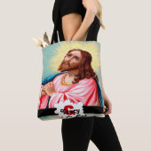 Jezus bidt monogramzak. tote bag (Dichtbij)