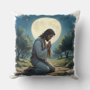 Jezus bidt Sierkussen – Spiritueel Christelijk
