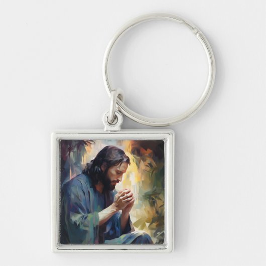 Jezus bidt Sleutelhanger (Voorkant)