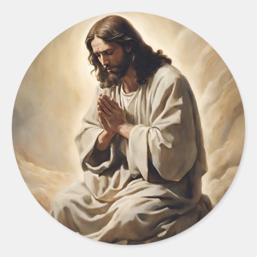 Jezus bidt Stickers (Voorkant)