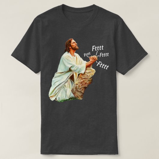 Jezus bidt tot de Hemelse Vader T-shirt (Design voorkant)