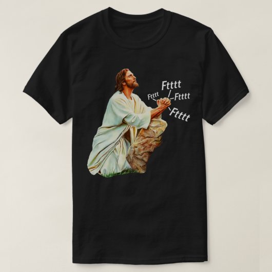 Jezus bidt tot de Hemelse Vader T-shirt (Design voorkant)