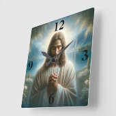 Jezus bidt vierkante klok (Hoek)
