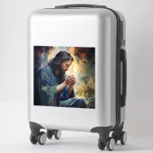 Jezus bidt Vinyl Sticker (Koffer)