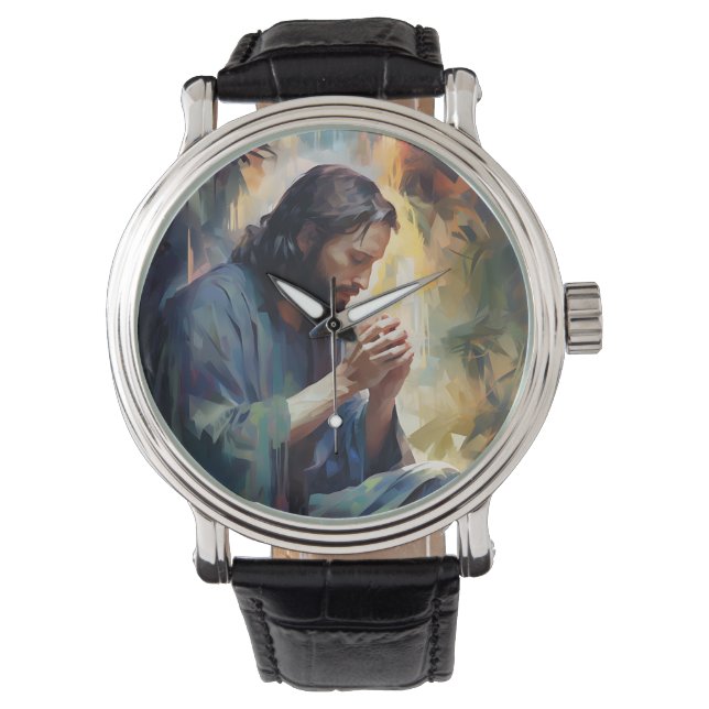 Jezus bidwacht horloge (Voorkant)