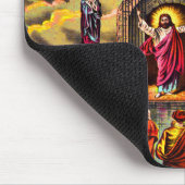 Jezus bij de geit van de hemel muismat (Hoek)