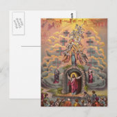 Jezus bij de hemelpoort,  Christelijk Briefkaart (Voorkant / Achterkant)