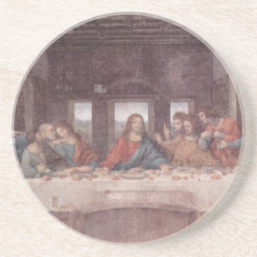 Jezus bij de laatste Supper, Leonardo da Vinci Zandsteen Onderzetter (Voorkant)