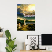 Jezus bij de poort van de hemel poster (Thuiskantoor)