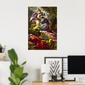 Jezus bij Gethsemane die tegen de hoek praat Poster (Thuiskantoor)