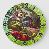 Jezus bij Gethsemane groene folie textuur Grote Klok (Voorkant)