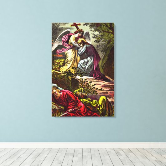 Jezus bij Gethsemane Wrapped Canvas (Insitu (Houten vloer))