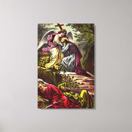Jezus bij Gethsemane Wrapped Canvas (Voorkant)