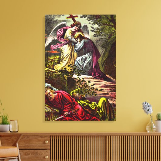 Jezus bij Gethsemane Wrapped Canvas (Insitu (Woonkamer))