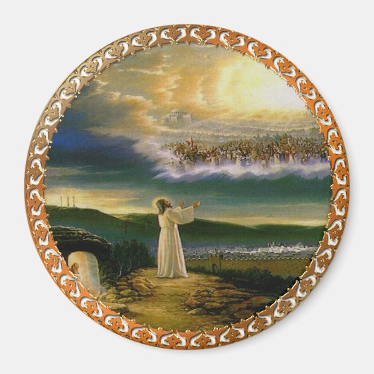 Jezus bij Heaven's Gate  design Magneet (Voorkant)