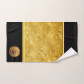 Jezus bij Heaven's Gate gold foil en zwarte textuu Bad Handdoek (Handdoek)