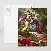 Jezus bij het Gethsemane briefkaart (Voorkant / Achterkant)