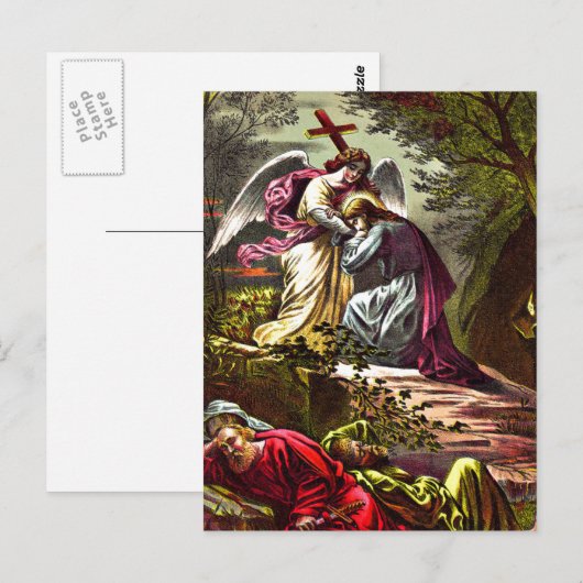 Jezus bij het Gethsemane briefkaart (Voorkant / Achterkant)