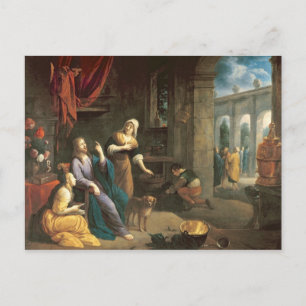 Jezus bij het Huis van Martha en Mary Briefkaart